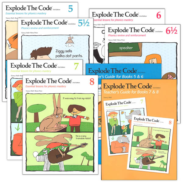 Explode the Code 5-8 (including 1/2s) with Teacher Guides (2nd Edition)