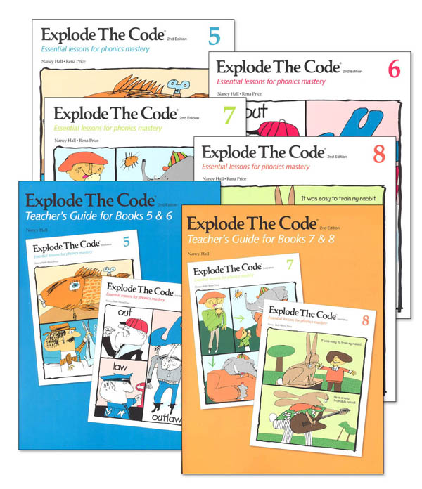 Explode the Code Books 5-8 (no 1/2s) with Teacher Guides (2nd Edition)