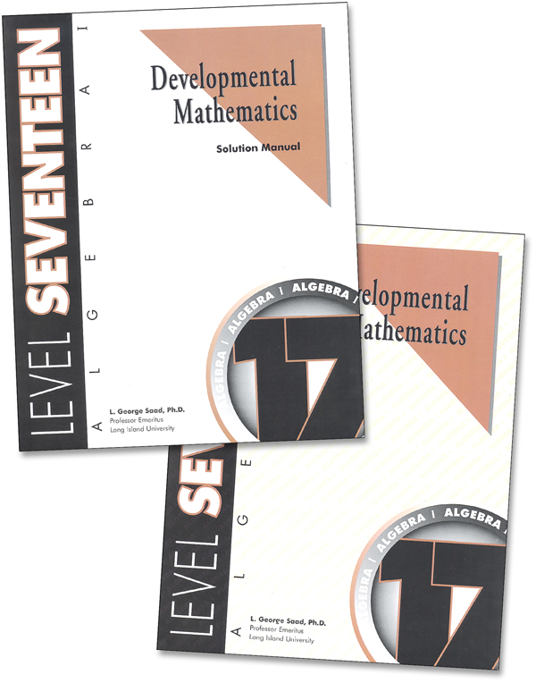 Developmental Math Level 17 Teacher & Student | Mthematics Program ...