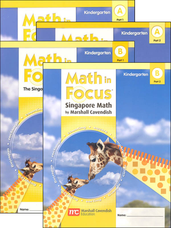 Math in Focus Grade K Student - 4 Book Set