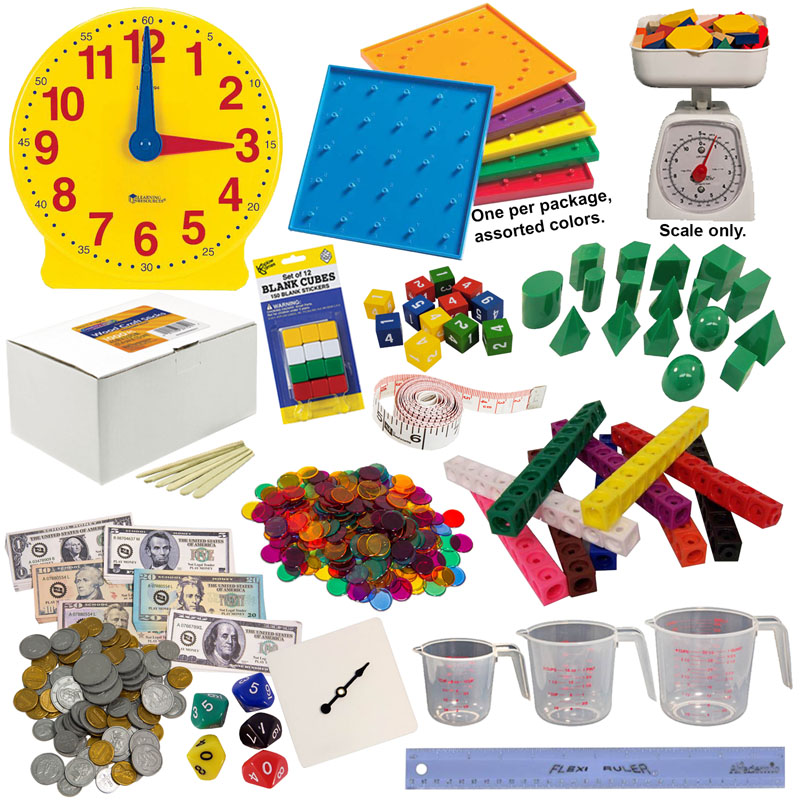 Math in Focus Manipulative Kit Grade 3 with Teaching Clock Upgrade