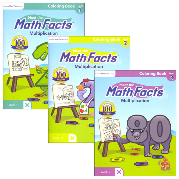 Meet the Math Facts Multiplication Coloring Book Package