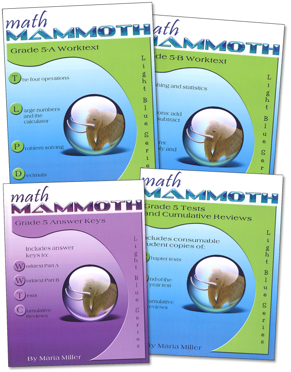 Math Mammoth Light Blue Series Grade 5 Set