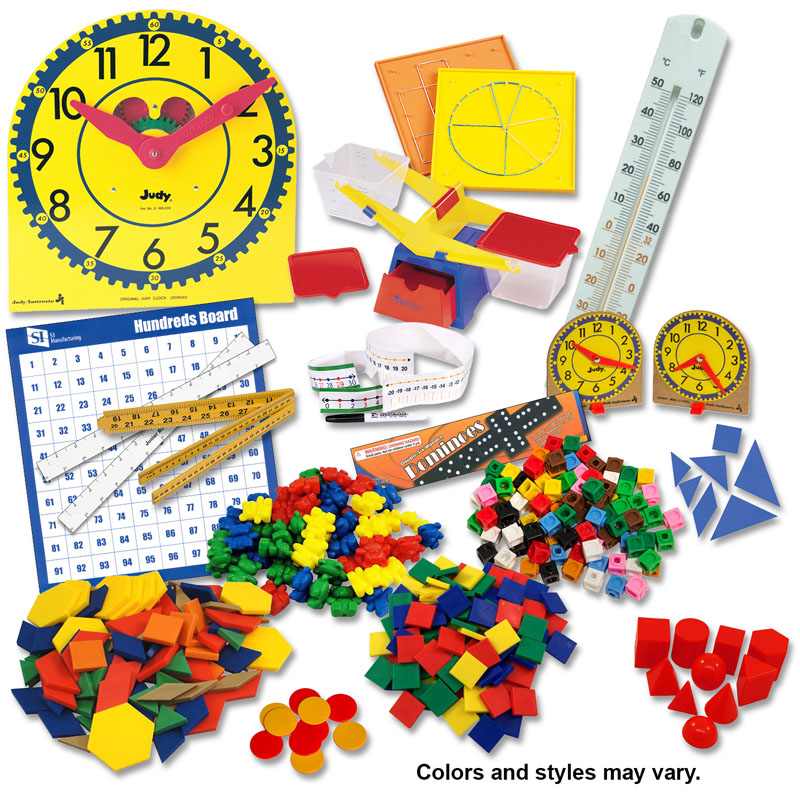 Manipulative Kit K-3 (Basic Plastic Pattern Blocks, Judy Clock, Optional Items)