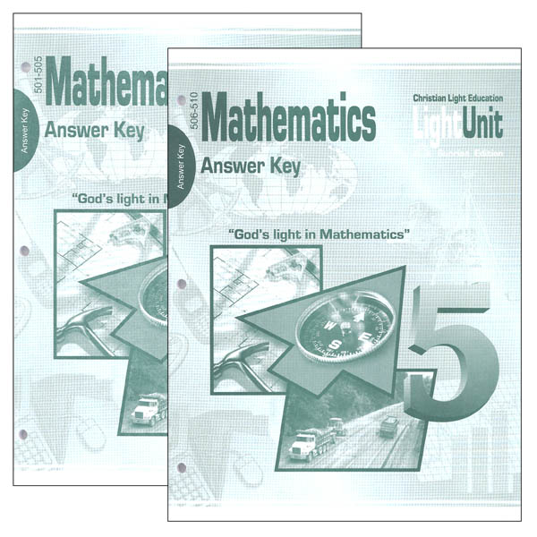 Mathematics LightUnit 501-510 Answer Key Set Sunrise Edition