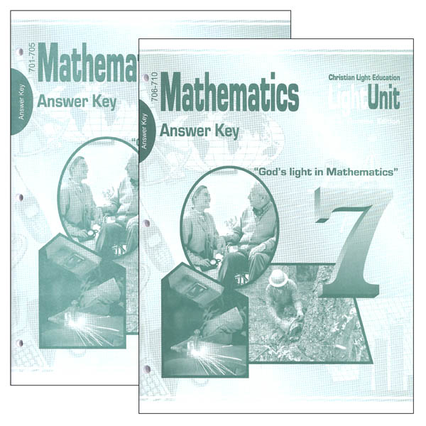 Mathematics LightUnit 701-710 Answer Key Set Sunrise Edition
