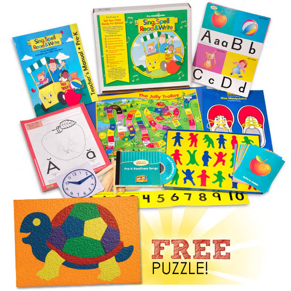 Sing, Spell, Read & Write Preschool Kit with FREE Lauri Turtle Puzzle