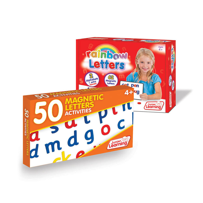 Rainbow Letters with 50 Magnetic Letters Activity Cards