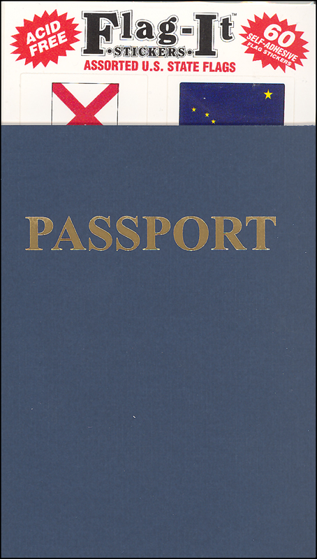 Passport Book and State Flag Stickers