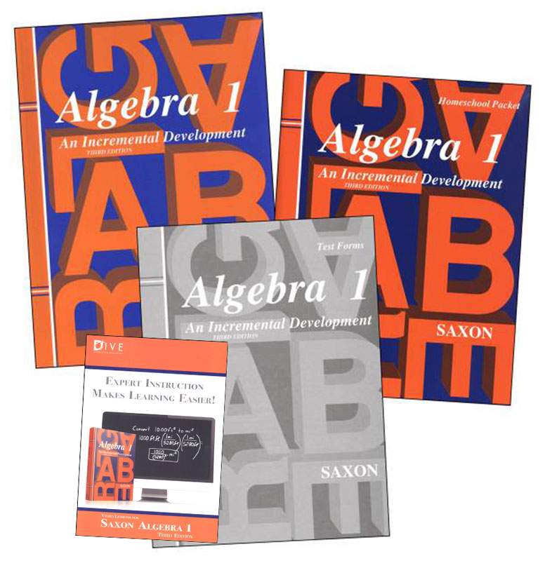 Algebra 1 3rd Edition Saxon Home Study Kit plus DIVE CD-ROM
