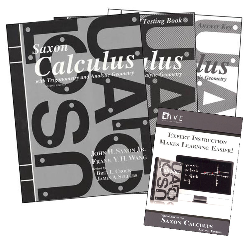 Calculus 2nd Edition Saxon Home Study Kit plus DIVE CD-ROM