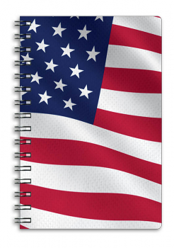 American Flag 3D Notebook 4" x 6"