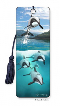 Hector's Dolphins 3D Bookmark