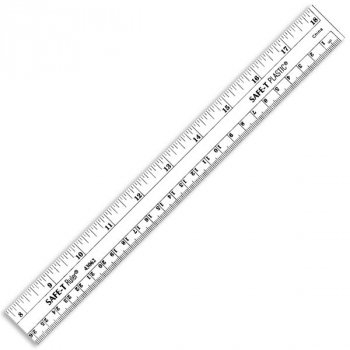 Safe-T Flat Flexible Clear Ruler (18in/45CM)