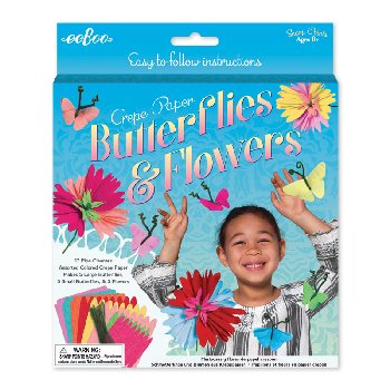 Crepe Paper Butterflies & Flowers