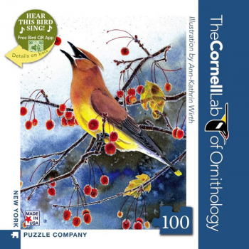 Cedar Waxwing - 100 piece Mini Puzzle (Cornell Birds)