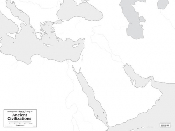 Ancient Civilization Map / Laminated
