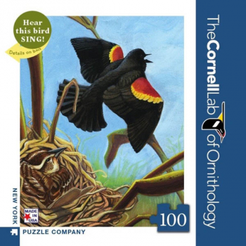 Red-Winged Blackbird - 100 piece Mini Puzzle (Cornell Birds)