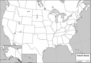 USA/World Double-Sided Laminated Map