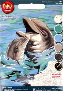Dolphin Duo Paint-By-Number (Beginner)