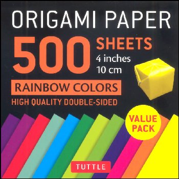 Origami Paper - 500 Sheets Rainbow Colors 4"