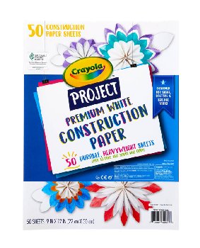 Crayola Project: White Premium Construction Paper (50 sheets)