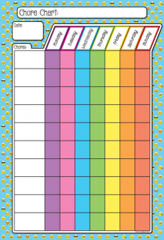 Emoji Chore Poly Chart Write-On/Wipe-Off