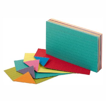 Oxford Ruled Two-Tone Index Cards 3"x5" (100 cards)