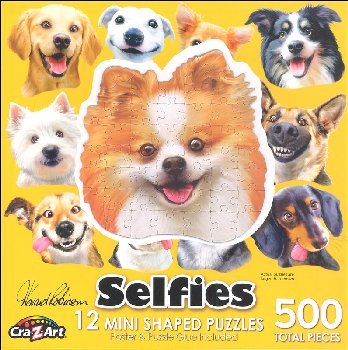 Mini Shaped Dog Selfies Puzzle (500 pieces)