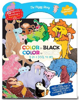 Color on Black, Color on White 2-in-1 Tote - Animals Around the World