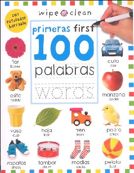Wipe Clean First 100 Words Bilingual (Spanish/English)