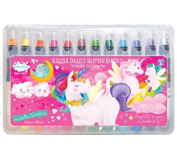 Razzle Dazzle Glitter Doodle Gel Crayons - Unicorn Magic