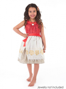 Polynesian Princess Dress with Hair Clip - X-Large