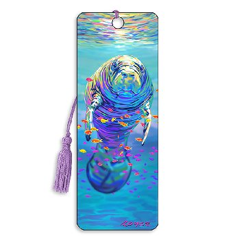 Painted Manatee 3D Bookmark