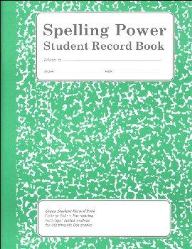 Spelling Power Student Activity Record - Green