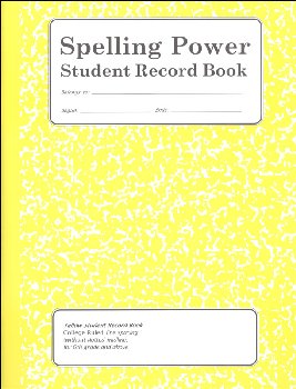 Spelling Power Student Activity Record - Yellow