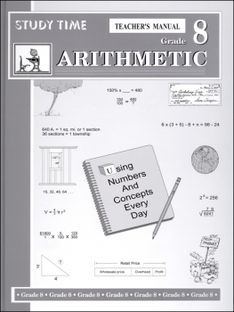 Study Time Arithmetic - Teacher's Manual, Grade 8