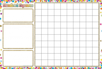 Confetti Hundred Squares Smart Poly Chart Write-On/Wipe-Off