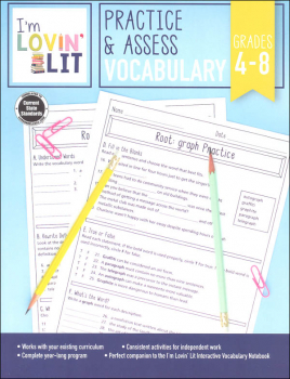 Practice & Assess Vocabulary - Grades 4-8 (I'm Lovin' Lit)