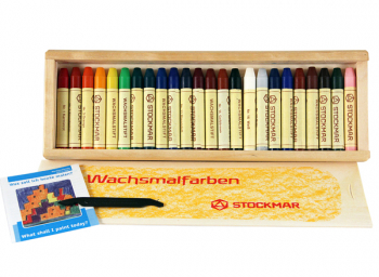 Stockmar Wax Crayons(24 Crayons in Wooden Bx)