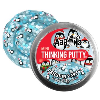 Penguin Party Putty 2" Mini Tin (Season's Greetings Thinking Putty)