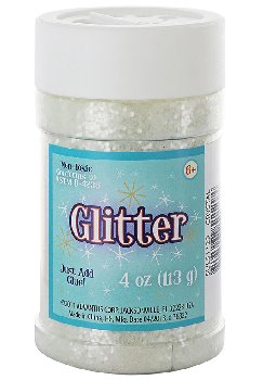 Glitter Shaker Top Jar - Crystal (4oz/113 grams)