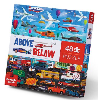 Above + Below Puzzle - Things That Go (48 pieces)