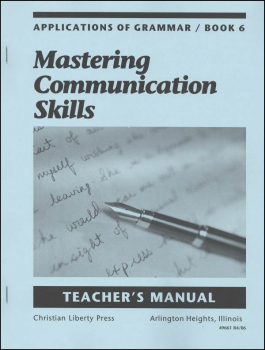 Applications of Grammar 6 Teacher Manual