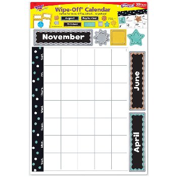 I Love Metal - Wipe-Off Calendar Bulletin Board Set