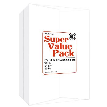 Super Value Pk Cards & Envelopes Wht-50 sets