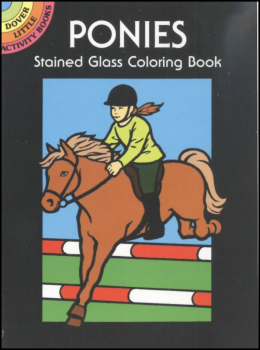 Ponies Small Format Stained Glass Color Book