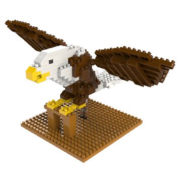 Mini Building Blocks: Bald Eagle (207 pieces)
