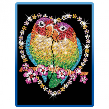 Sequin Art Blue Love Birds