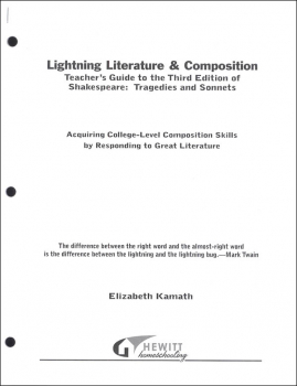 Lightning Literature & Composition Shakespeare Tragedies and Sonnets Teacher Guide